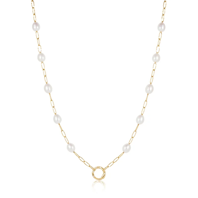 Luxury Jewelry Now At Special Promotional Rates Gold Pearl Chain Charm Connector Necklace Luxury Jewelry Now At Special Promotional Rates Gold Pearl Chain Charm Connector Necklace