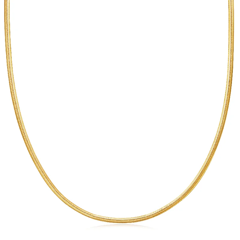 Limited-Time Jewelry Sale – Elegant Styles At Less Gold Flat Snake Chain Necklace