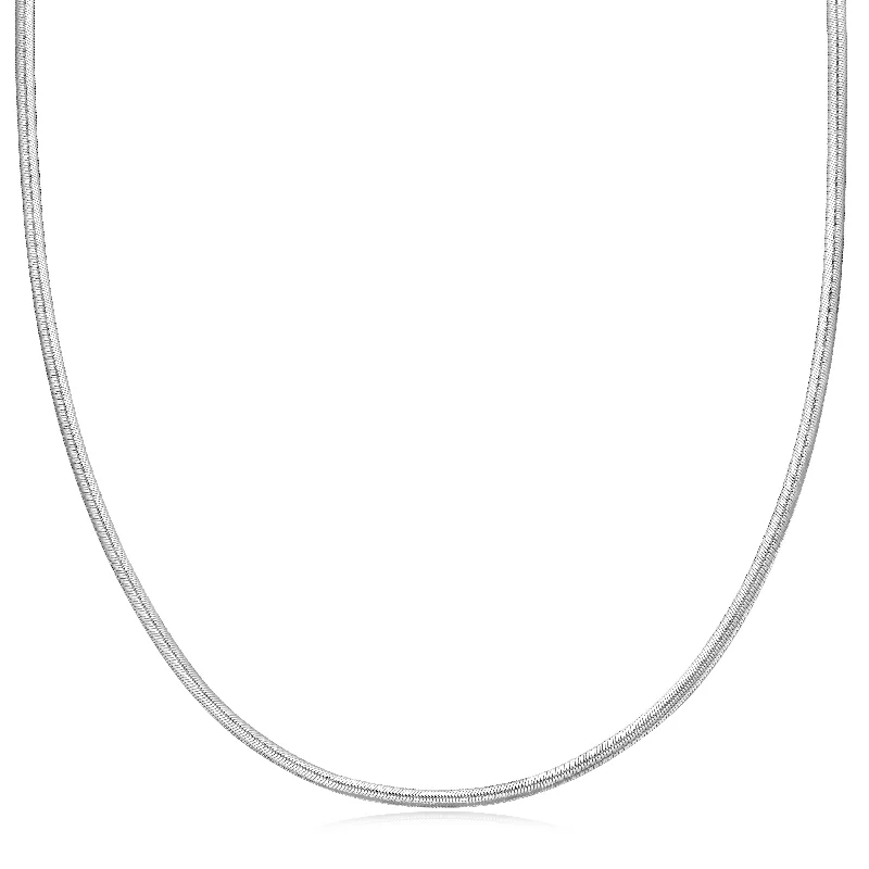 Shop Trending Jewelry With Exclusive Savings Silver Flat Snake Chain Necklace