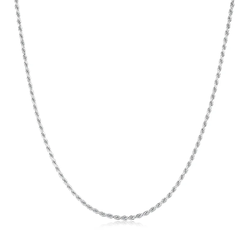 Luxury Jewelry Sale – Elegant Styles At Unbeatable Prices Silver Rope Twist Chain Necklace