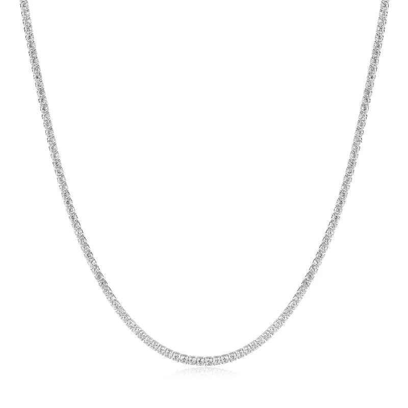 Luxury Jewelry Sale – Sparkle For Less Silver Pavé Necklace