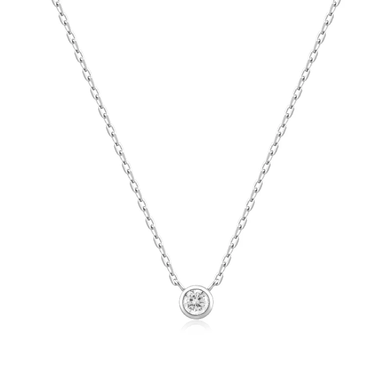 Flash Sale On Stunning Jewelry – Don't Miss Out Silver Round Solitaire Cubic Zirconia Necklace Flash Sale On Stunning Jewelry – Don't Miss Out Silver Round Solitaire Cubic Zirconia Necklace