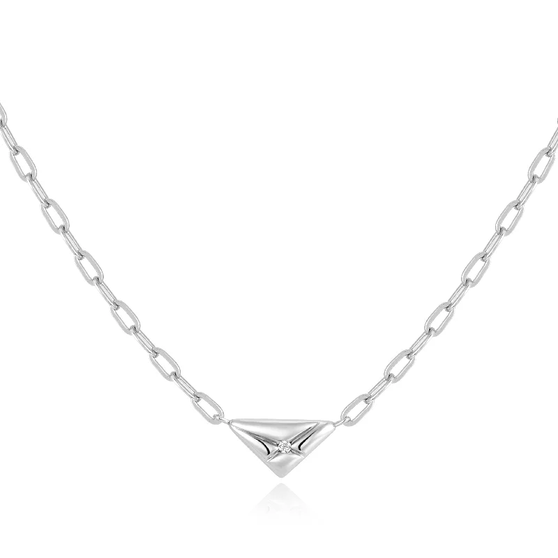 Limited-Time Offer On Elegant Jewelry Pieces Silver Triangle Necklace