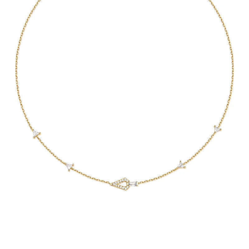 Exclusive Jewelry Sale – Sparkle For Less Gold Geometric Satellite Necklace