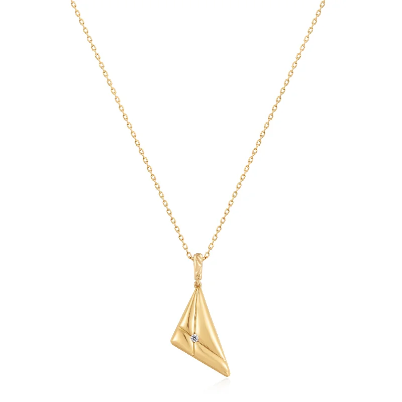 Modern Jewelry At Exclusive Discounts – Shop Today Gold Triangle Pendant Necklace