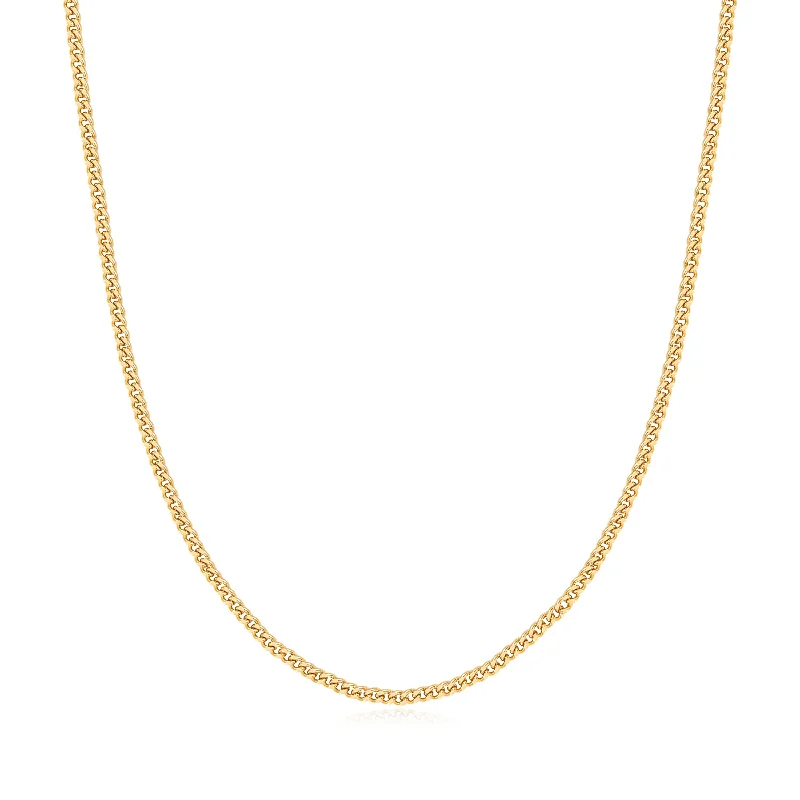 Buy More, Save More On Stunning Jewelry Designs Gold Shiny Curb Necklace