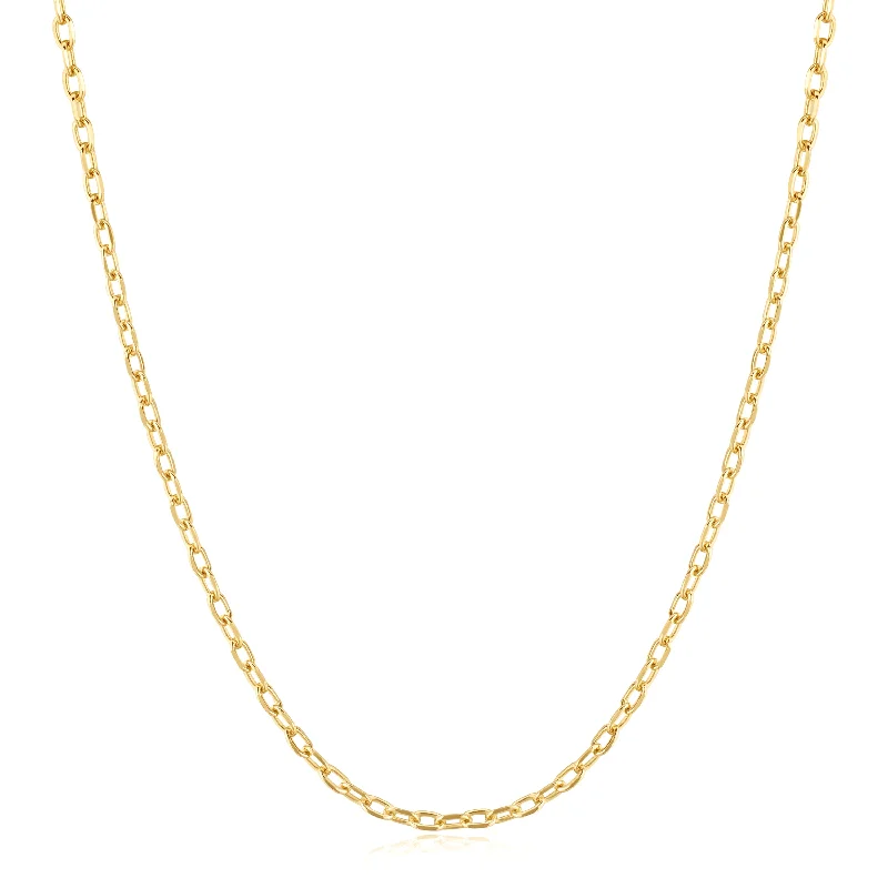Discounted Jewelry For A Glamorous Look Gold Rectangle Link Chain Necklace