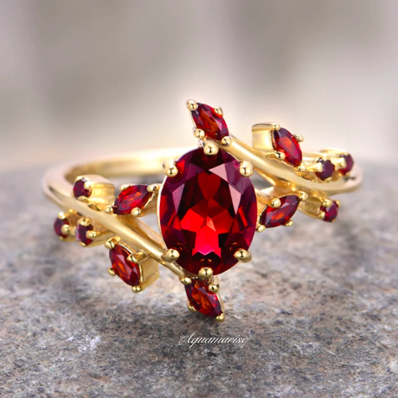 Last Chance To Grab Your Favorite Jewelry At A Discount Natural Red Garnet Leaf Ring- 14K Yellow Gold Vermeil Last Chance To Grab Your Favorite Jewelry At A Discount Natural Red Garnet Leaf Ring- 14K Yellow Gold Vermeil