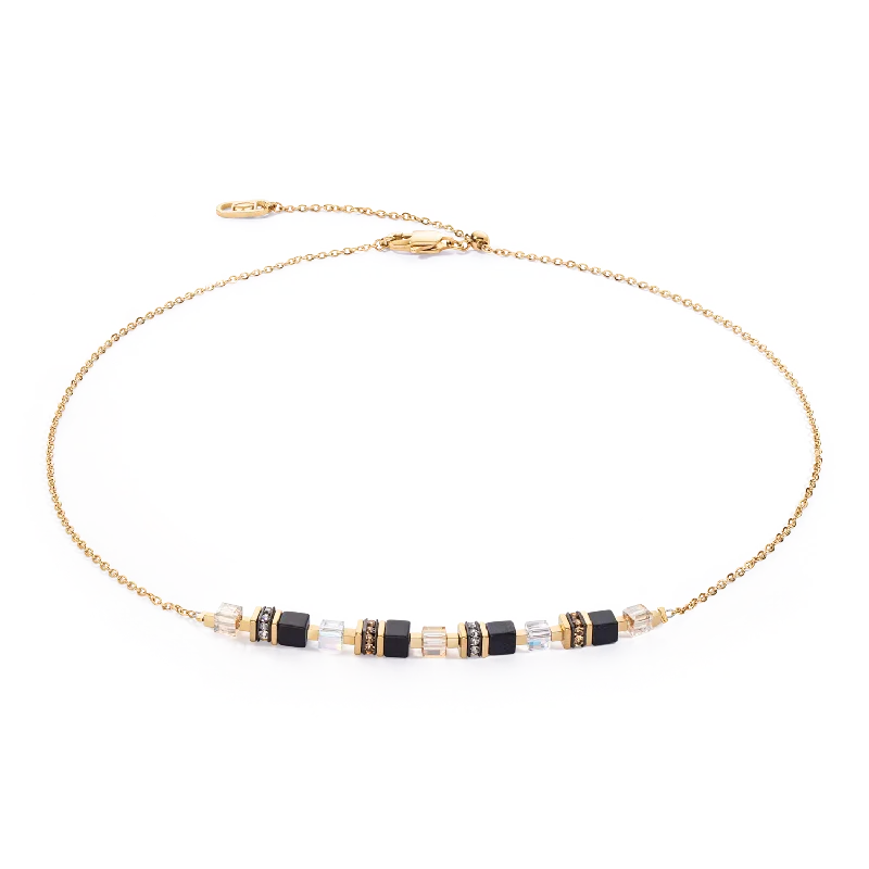 Timeless Jewelry At Special Discount Rates Necklace Mini Cubes & Chain gold-black