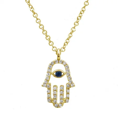 High-End Jewelry, Now More Affordable Than Ever NOA HAMSA PENDANT NECKLACE