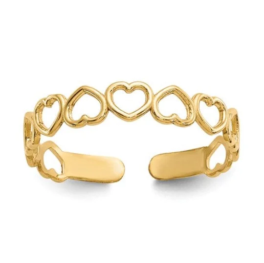 Limited-Time Jewelry Discounts – Shine Without The Splurge Open Hearts Toe Ring in 14 Karat Gold Limited-Time Jewelry Discounts – Shine Without The Splurge Open Hearts Toe Ring in 14 Karat Gold
