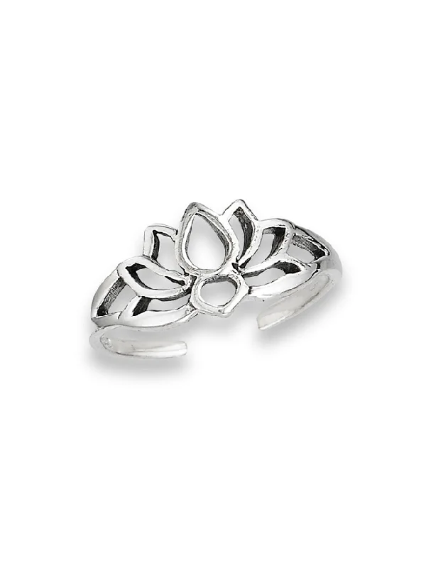 Handcrafted Beauty At Affordable Prices Open Lotus Toe Ring