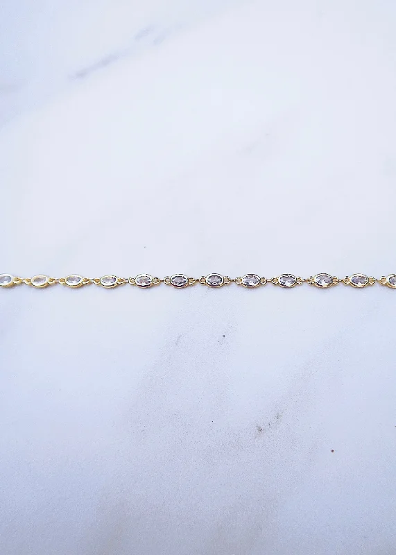 Oval Bezel Waist Chain