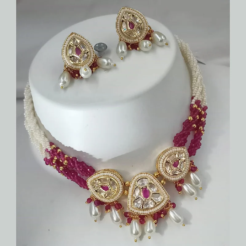 Elegant Designs, Unbeatable Discounts – Shop Jewelry Now Padmawati Bangles Gold Plated Polki Kundan And Pearls Choker Necklace Set