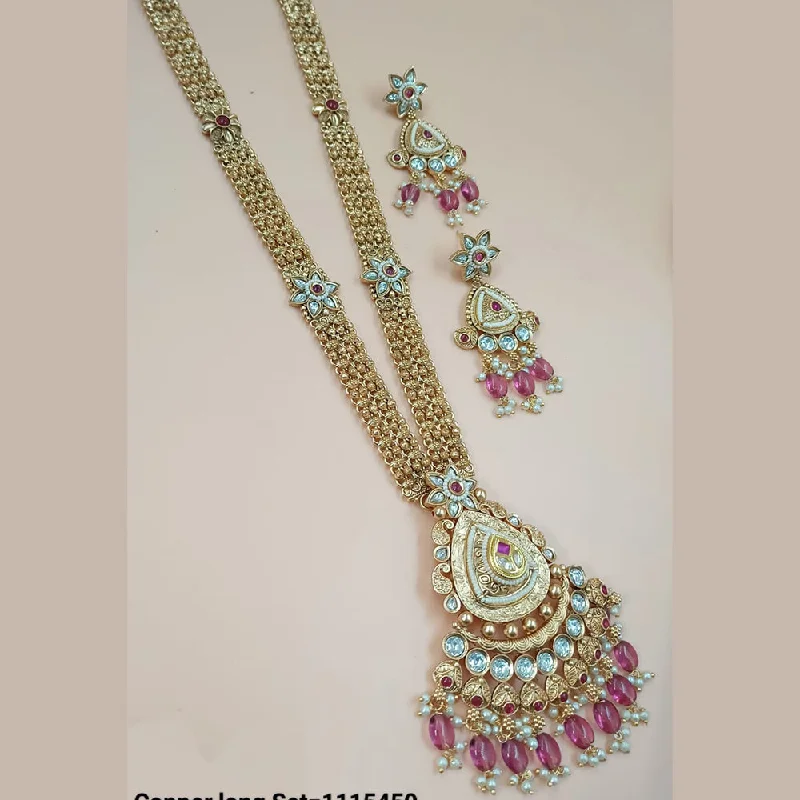 Grab Exquisite Jewelry At The Lowest Prices Padmawati Bangles Gold Plated Pota Stone And Beads Long Necklace Set Grab Exquisite Jewelry At The Lowest Prices Padmawati Bangles Gold Plated Pota Stone And Beads Long Necklace Set