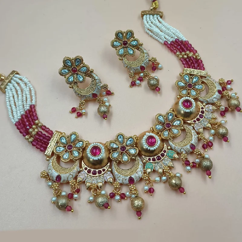 Jewelry Clearance Sale – Final Reductions Padmawati Bangles Gold Plated Pota Stone And Pearls Meenakari Necklace Set Jewelry Clearance Sale – Final Reductions Padmawati Bangles Gold Plated Pota Stone And Pearls Meenakari Necklace Set