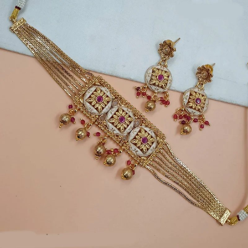 Make Every Moment Shine – Jewelry Discounts Available Padmawati Bangles Gold Plated Pota Stone Meenakari Choker Necklace Set Make Every Moment Shine – Jewelry Discounts Available Padmawati Bangles Gold Plated Pota Stone Meenakari Choker Necklace Set