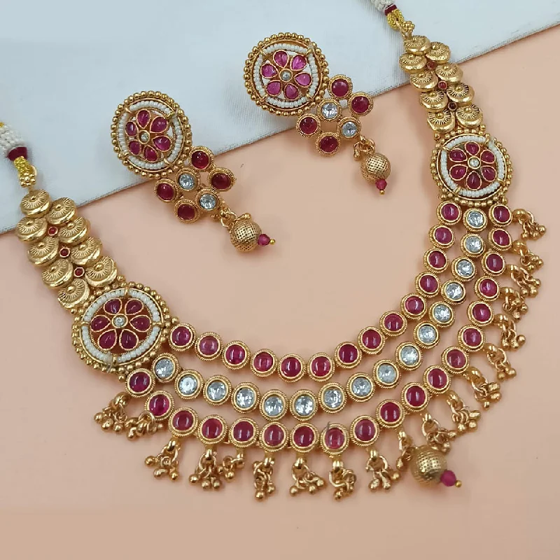 High-Quality Jewelry At A Fraction Of The Cost Padmawati Bangles Gold Plated Pota Stone Necklace Set High-Quality Jewelry At A Fraction Of The Cost Padmawati Bangles Gold Plated Pota Stone Necklace Set