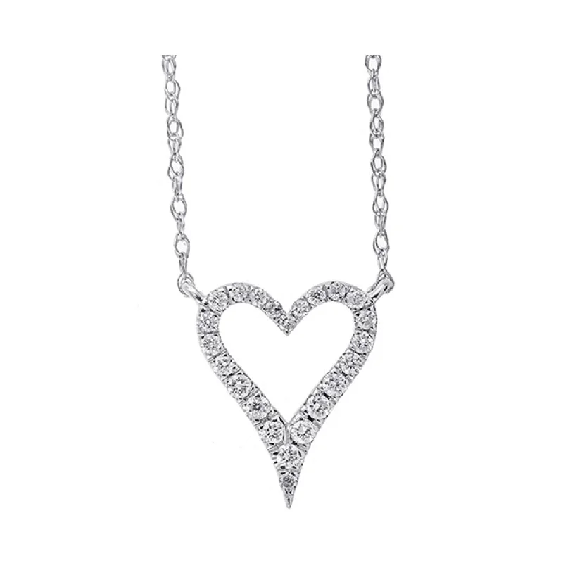 Personalized Jewelry At Special Discount Rates Petite White Gold Diamond Heart Pendant Personalized Jewelry At Special Discount Rates Petite White Gold Diamond Heart Pendant