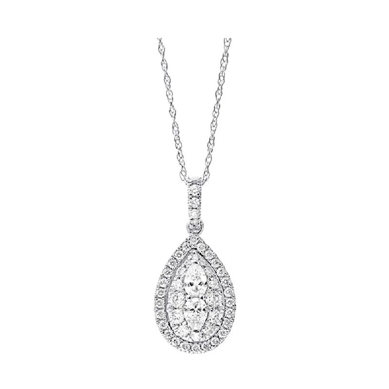 Fashion-Forward Geometric Jewelry For Contemporary Style 14KT WHITE GOLD DIAMOND (1/2CTW) PENDANT Fashion-Forward Geometric Jewelry For Contemporary Style 14KT WHITE GOLD DIAMOND (1/2CTW) PENDANT