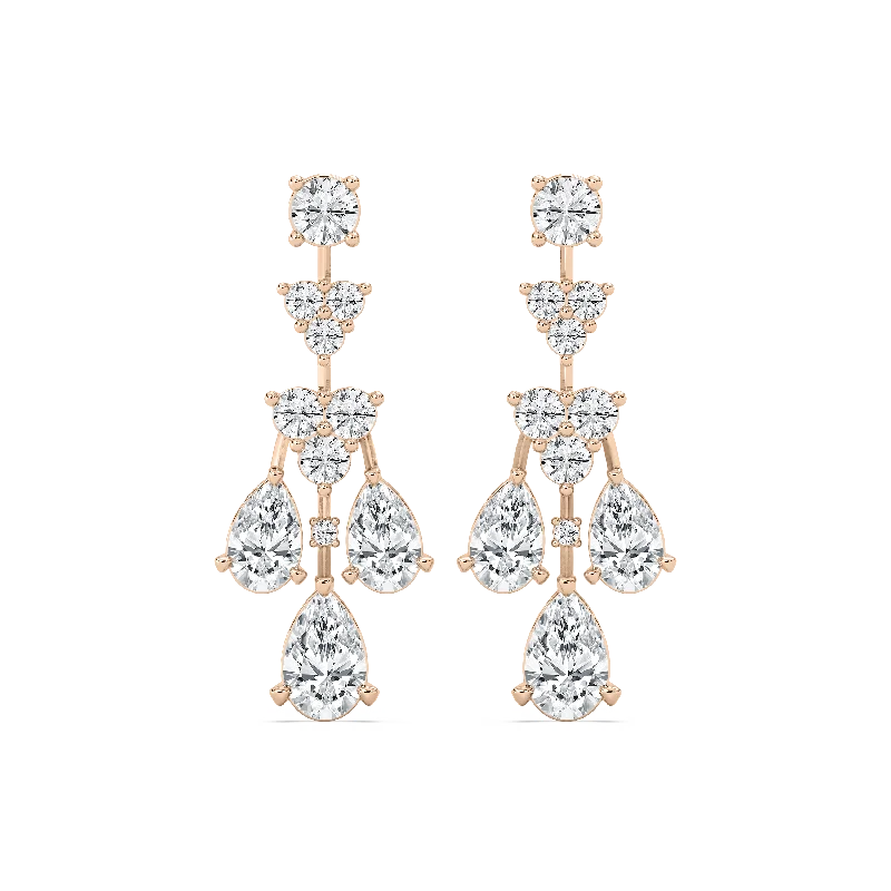 Jewelry Sale Bonanza – Grab Your Sparkle Now Pear & Round Dangle Earrings