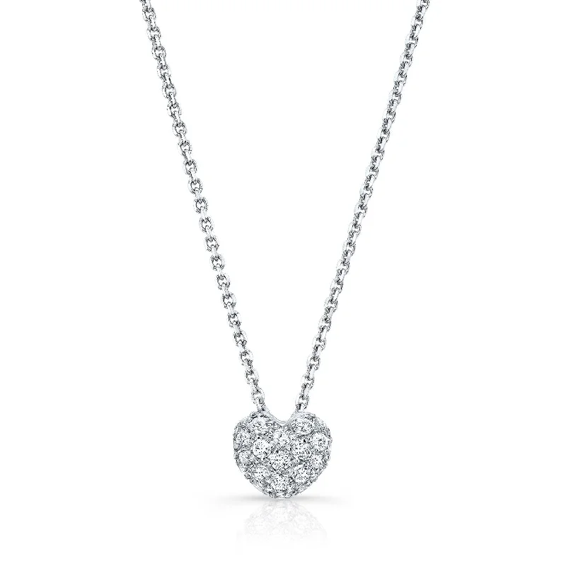 Final Call – Shop Exquisite Jewelry Before It's Gone Petite Diamond Pave Puff Heart Pendant In 14k White Gold (1/4 Ct.tw.) Final Call – Shop Exquisite Jewelry Before It's Gone Petite Diamond Pave Puff Heart Pendant In 14k White Gold (1/4 Ct.tw.)