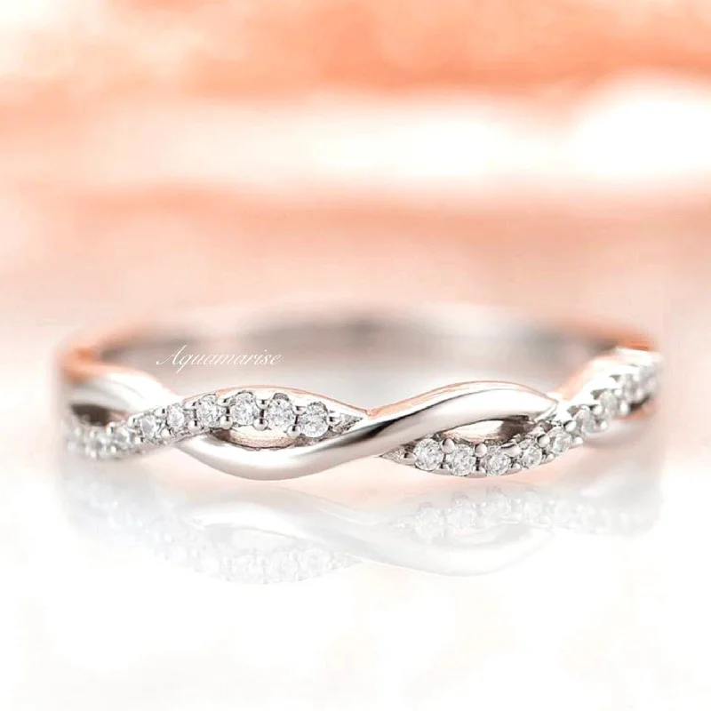 Handcrafted Beauty At Affordable Prices Petite Twisted Vine Diamond Band - Sterling Silver Handcrafted Beauty At Affordable Prices Petite Twisted Vine Diamond Band - Sterling Silver