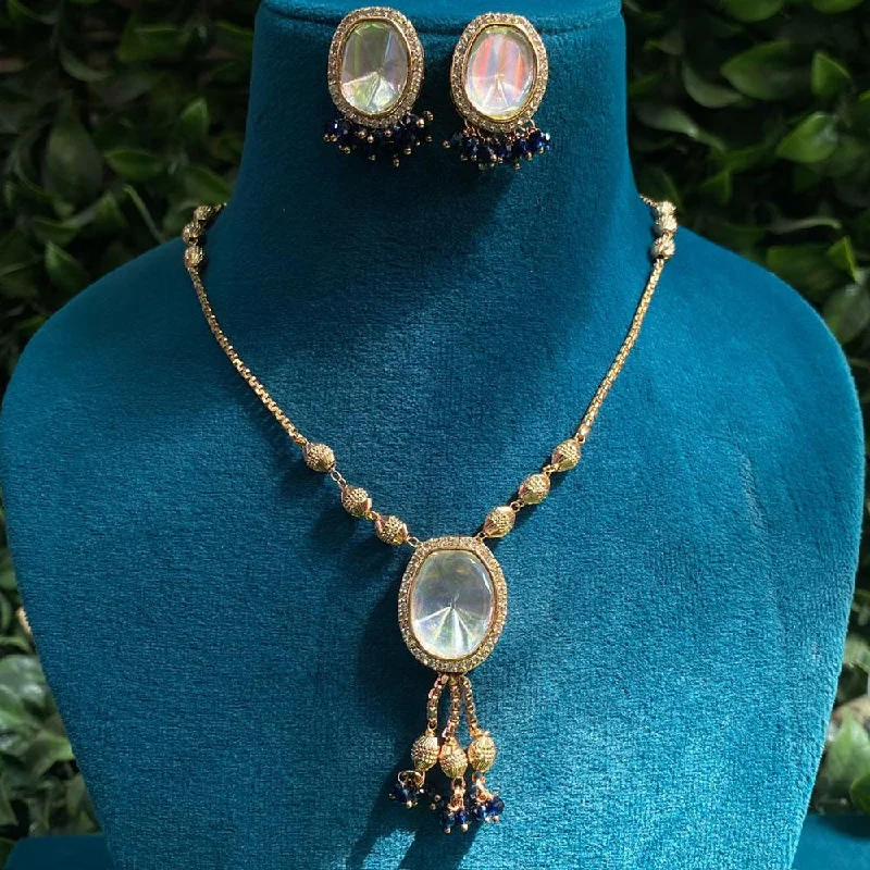 Limited-Stock Jewelry Sale – Once It's Gone, It's Gone Prime Kundan Jewellery Gold Plated Crystal Stone Necklace Set