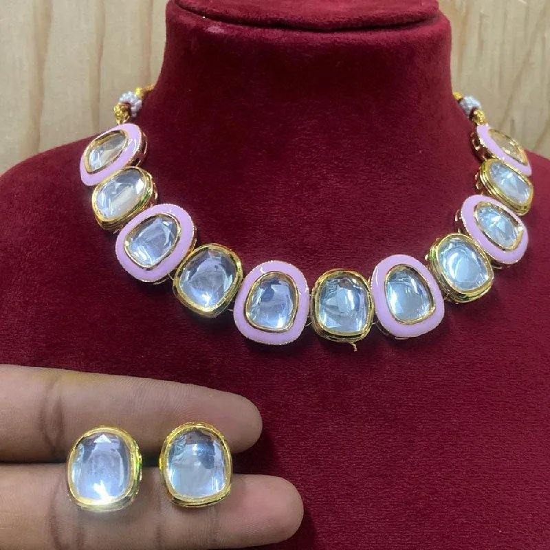 Shop Stylish Jewelry Now And Save Big Prime Kundan Jewellery Gold Plated Crystal Stone Necklace Set