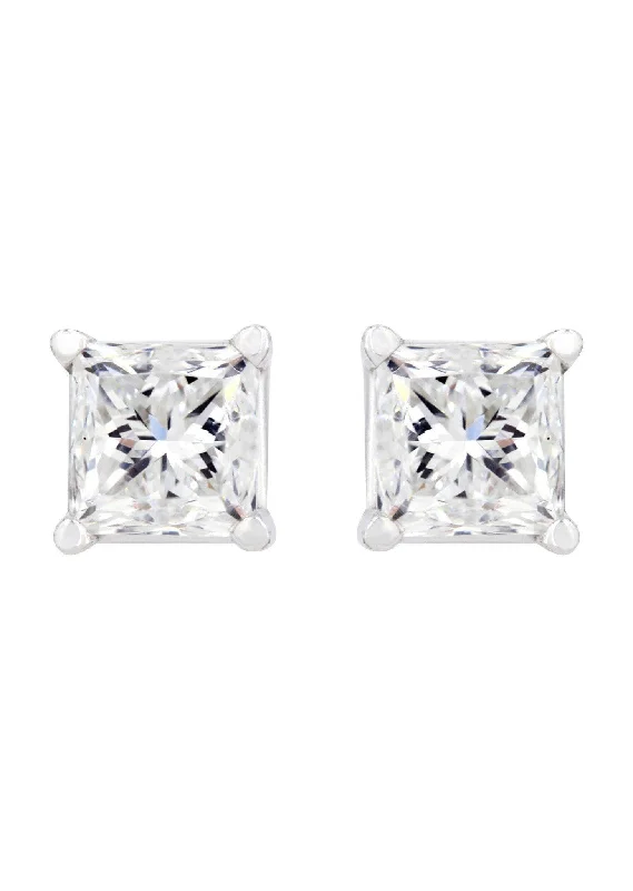 Unmissable Discounts On Timeless Jewelry Pieces Princess Diamond Stud Earrings | 1.82 Carats