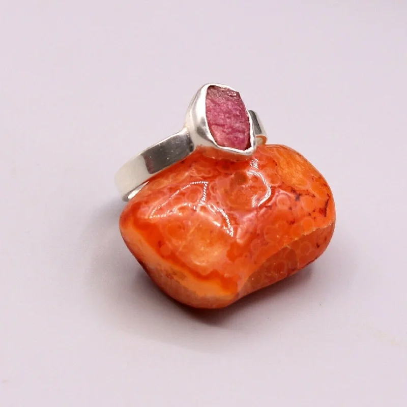 Discover Unique Jewelry With Special Limited-Time Offers Rough rose quartz 925 sterling silver handmade stylish ring band gifting sr129 Discover Unique Jewelry With Special Limited-Time Offers Rough rose quartz 925 sterling silver handmade stylish ring band gifting sr129