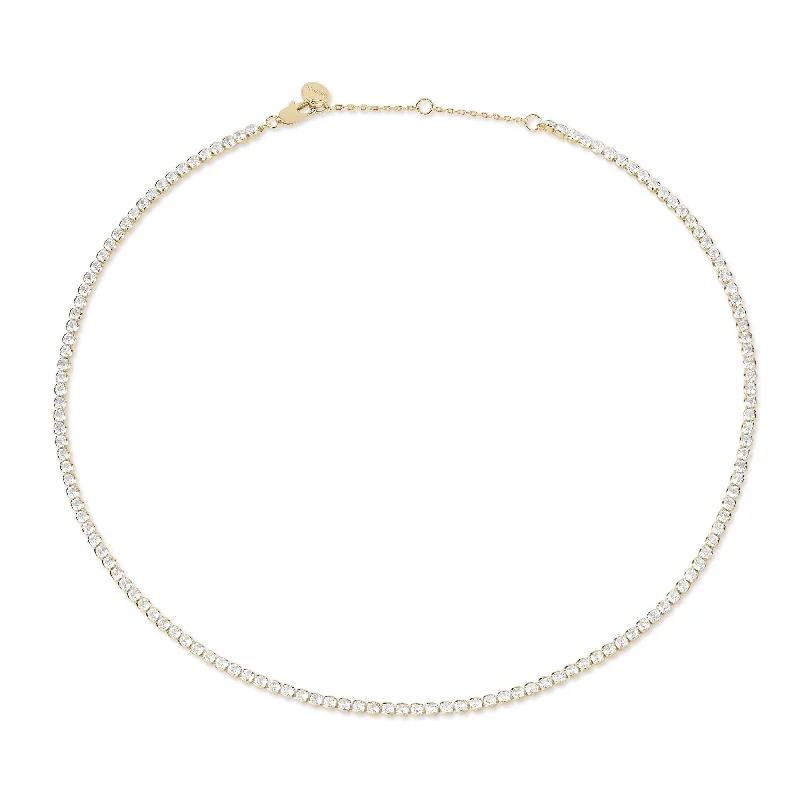 Round Cz Tennis Necklace