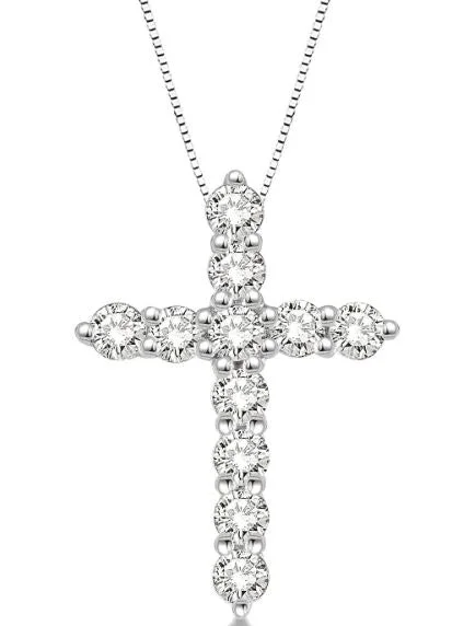 Shine Bright With Our Special Jewelry Promotions Round Diamond Cross Pendant