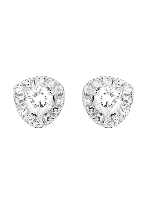 Special Deals On Handcrafted And Designer Jewelry Round Diamond Stud Earrings | 0.49 Carats