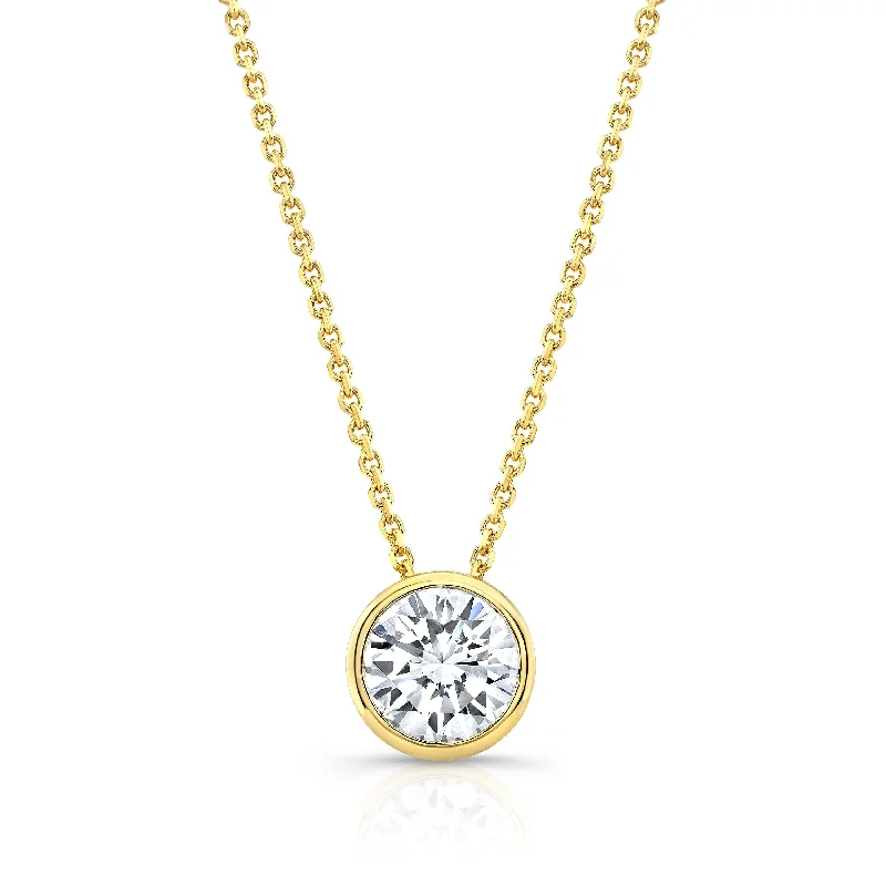 Exclusive Jewelry Sale Event – Shop Now Round (full Cut) Diamond Solitaire Pendant In A 14k Yellow Gold Bezel Slide Setting, 0.25ct. T.w. (hi, Si1-si2) Exclusive Jewelry Sale Event – Shop Now Round (full Cut) Diamond Solitaire Pendant In A 14k Yellow Gold Bezel Slide Setting, 0.25ct. T.w. (hi, Si1-si2)