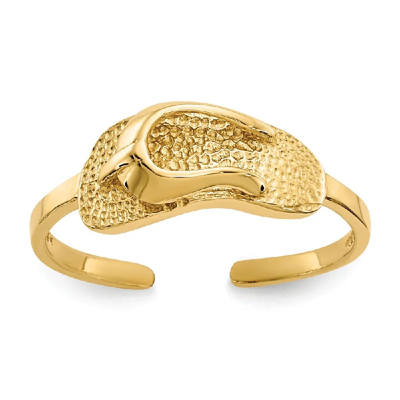 Handcrafted Beauty At Affordable Prices Sandal Toe Ring in 14 Karat Gold