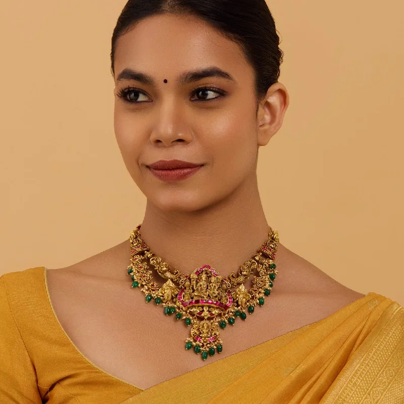 Elegant Rose Gold Jewelry For A Stylish Touch Silver Temple Necklace 179729