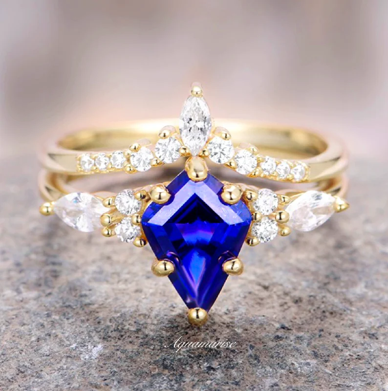 Grab Your Favorite Jewelry At The Lowest Prices Skye Kite™ Blue Sapphire Engagement Ring Set- 14K Yellow Gold Vermeil Grab Your Favorite Jewelry At The Lowest Prices Skye Kite™ Blue Sapphire Engagement Ring Set- 14K Yellow Gold Vermeil