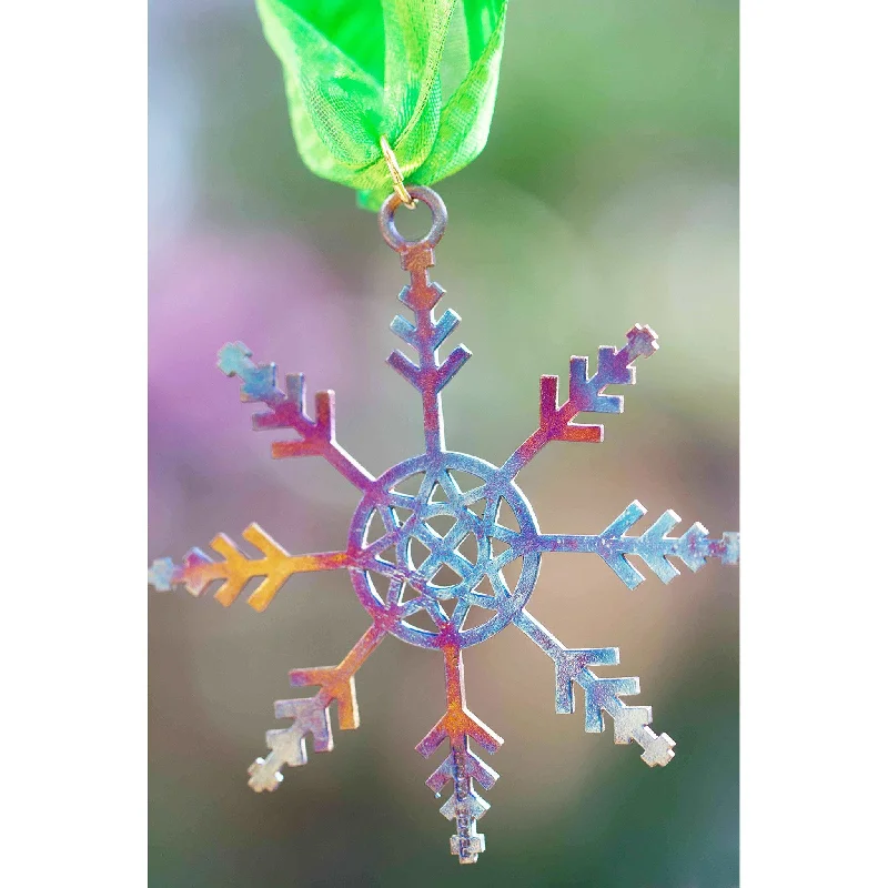 Sparkle More For Less – Jewelry Sale Happening Now Snowflake Ornament with Ribbon