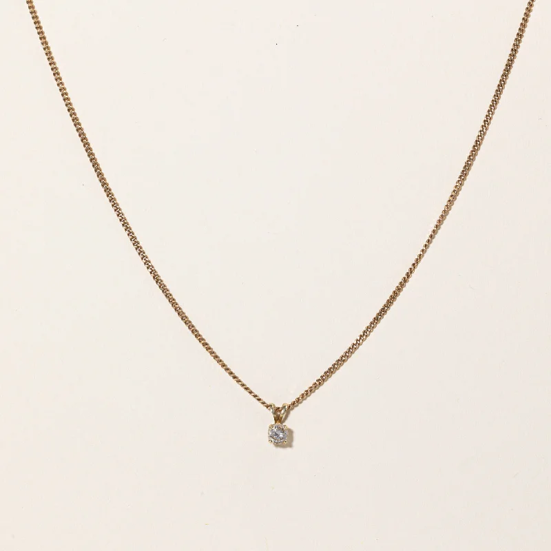 Versatile Layering Jewelry For Effortless Chic Solitaire Diamond Pendant Necklace | 0.28ct | 18"|