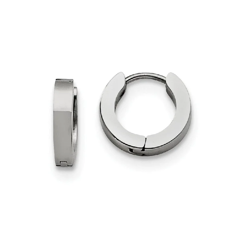 Shop Stylish Jewelry Now And Save Big Stainless Steel Polished Hinged Huggie Round Hoop Earrings, 3 x 13mm Shop Stylish Jewelry Now And Save Big Stainless Steel Polished Hinged Huggie Round Hoop Earrings, 3 x 13mm