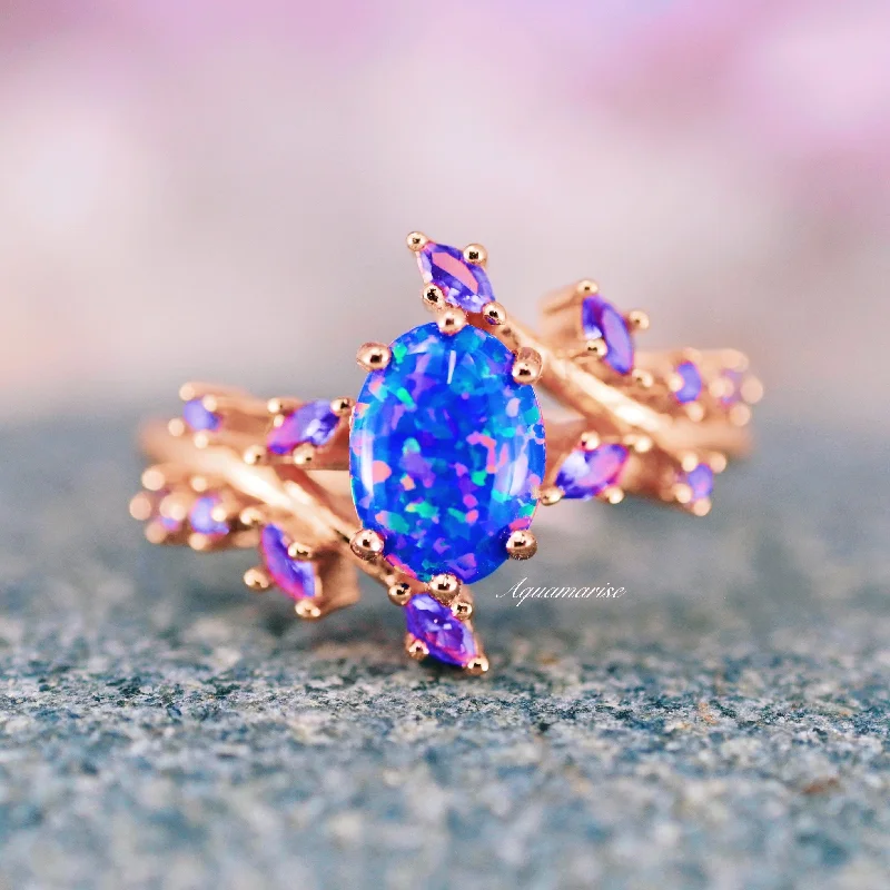 Luxury Jewelry Sale – Elegant Styles At Unbeatable Prices Starry Night Van Gogh Blue Fire Opal & Cornflower Sapphire Ring- 14K Rose Gold Vermeil Luxury Jewelry Sale – Elegant Styles At Unbeatable Prices Starry Night Van Gogh Blue Fire Opal & Cornflower Sapphire Ring- 14K Rose Gold Vermeil