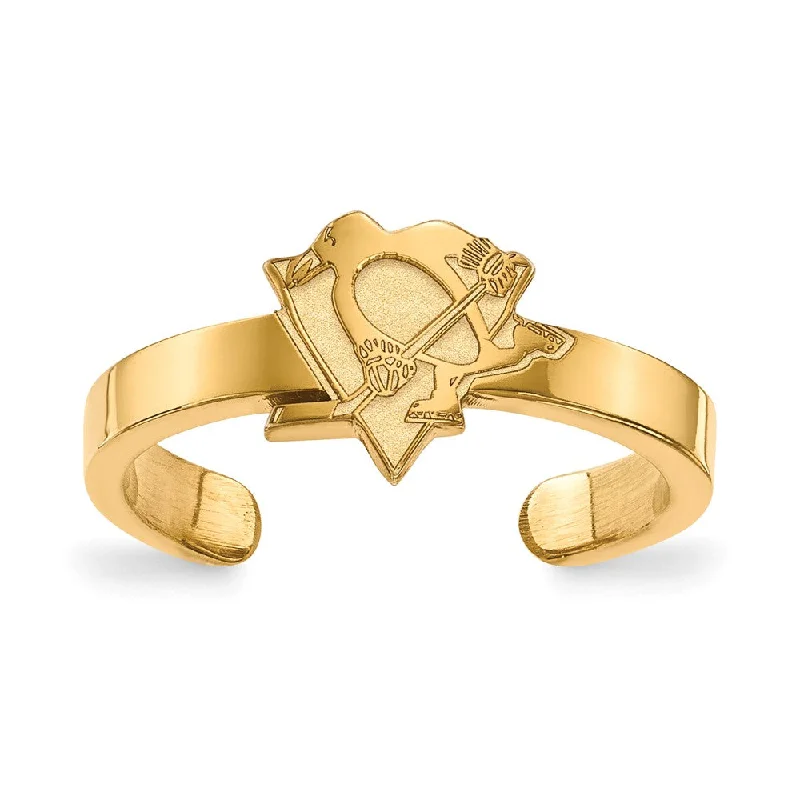 Limited Stock On Premium Jewelry At Low Prices Sterling S. 14k Yellow Gold Plated NHL Pittsburgh Penguins Toe Ring Limited Stock On Premium Jewelry At Low Prices Sterling S. 14k Yellow Gold Plated NHL Pittsburgh Penguins Toe Ring