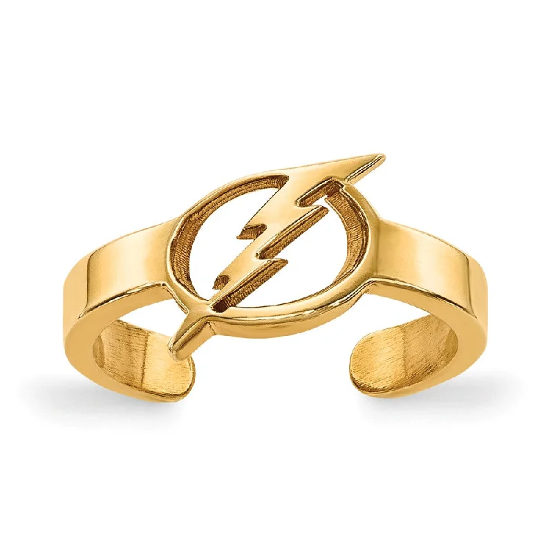 Don't Miss Out – Shop Elegant Jewelry For Less Sterling S. 14k Yellow Gold Plated NHL Tampa Bay Lightning Toe Ring Don't Miss Out – Shop Elegant Jewelry For Less Sterling S. 14k Yellow Gold Plated NHL Tampa Bay Lightning Toe Ring
