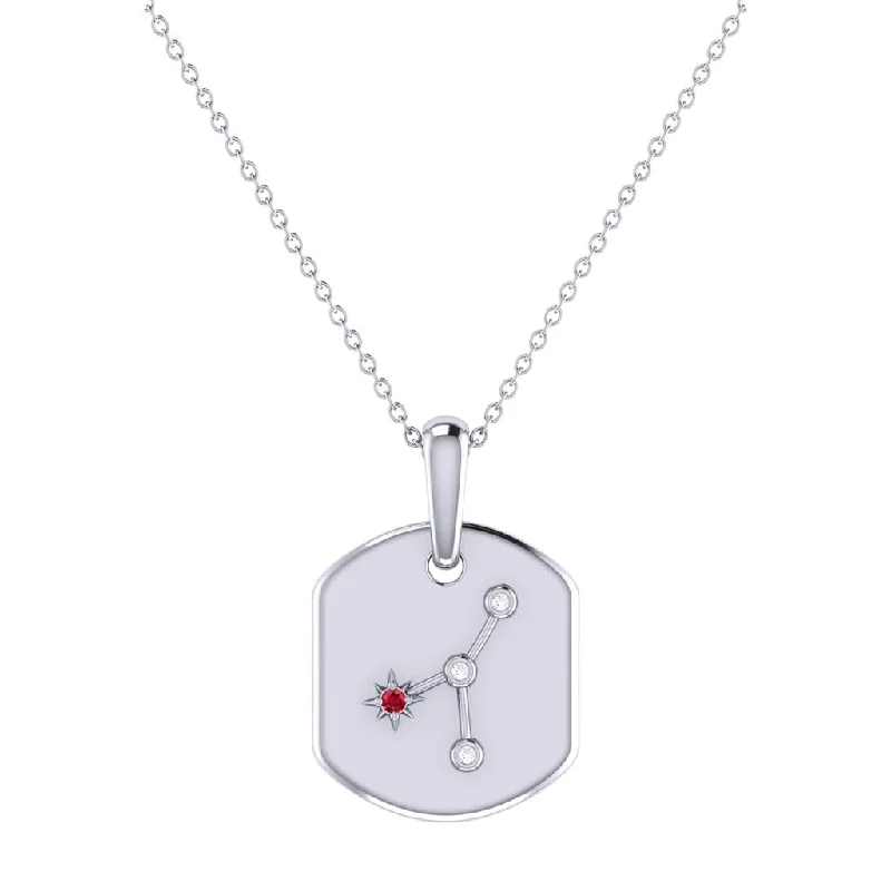 Make Your Outfit Shine With Discounted Jewelry Sterling Silver Cancer Ruby And Diamond Constellation Tag Pendant Necklace Make Your Outfit Shine With Discounted Jewelry Sterling Silver Cancer Ruby And Diamond Constellation Tag Pendant Necklace
