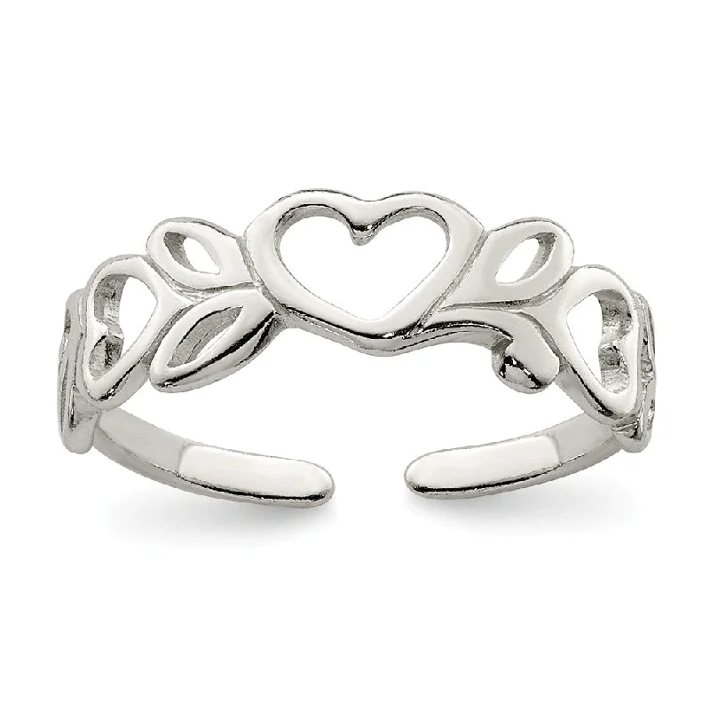 Your Dream Jewelry At Dream Prices – Shop Now Sterling Silver Heart Toe Ring