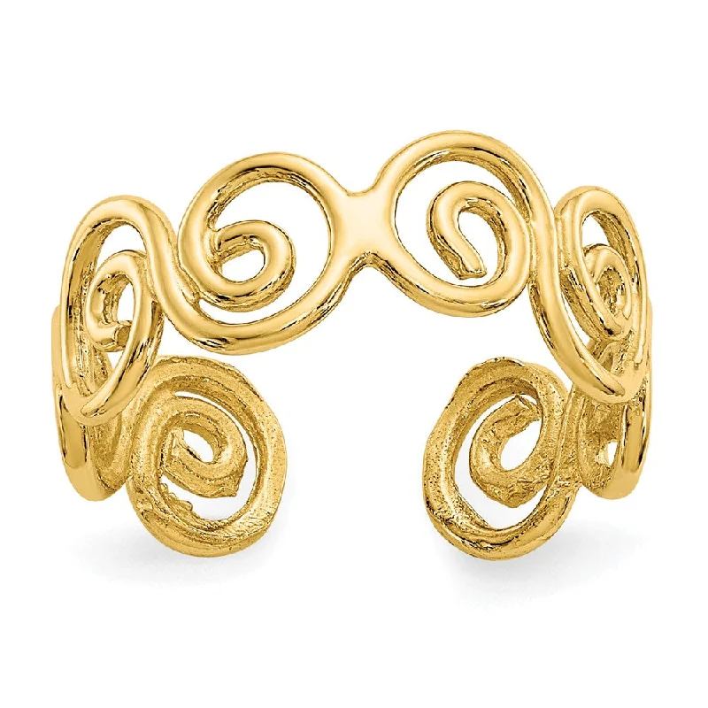 Breathtaking Jewelry At Limited-Time Savings Swirl 5mm Toe Ring in 14 Karat Gold