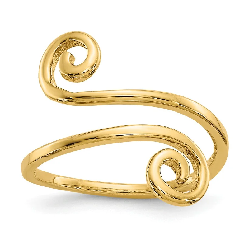 Discover Unique Jewelry With Special Limited-Time Offers Swirl Toe Adjustable Ring in 14 Karat Gold Discover Unique Jewelry With Special Limited-Time Offers Swirl Toe Adjustable Ring in 14 Karat Gold