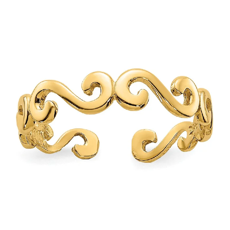 Seasonal Jewelry Clearance – Best Styles At The Lowest Prices Swirl Toe Ring in 14 Karat Gold Seasonal Jewelry Clearance – Best Styles At The Lowest Prices Swirl Toe Ring in 14 Karat Gold