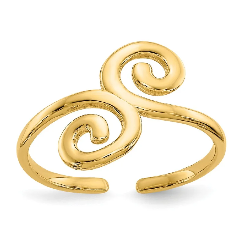 High-End Sparkle, Low-End Prices – Jewelry Sale Live Swirl Toe Ring in 14K Yellow Gold High-End Sparkle, Low-End Prices – Jewelry Sale Live Swirl Toe Ring in 14K Yellow Gold